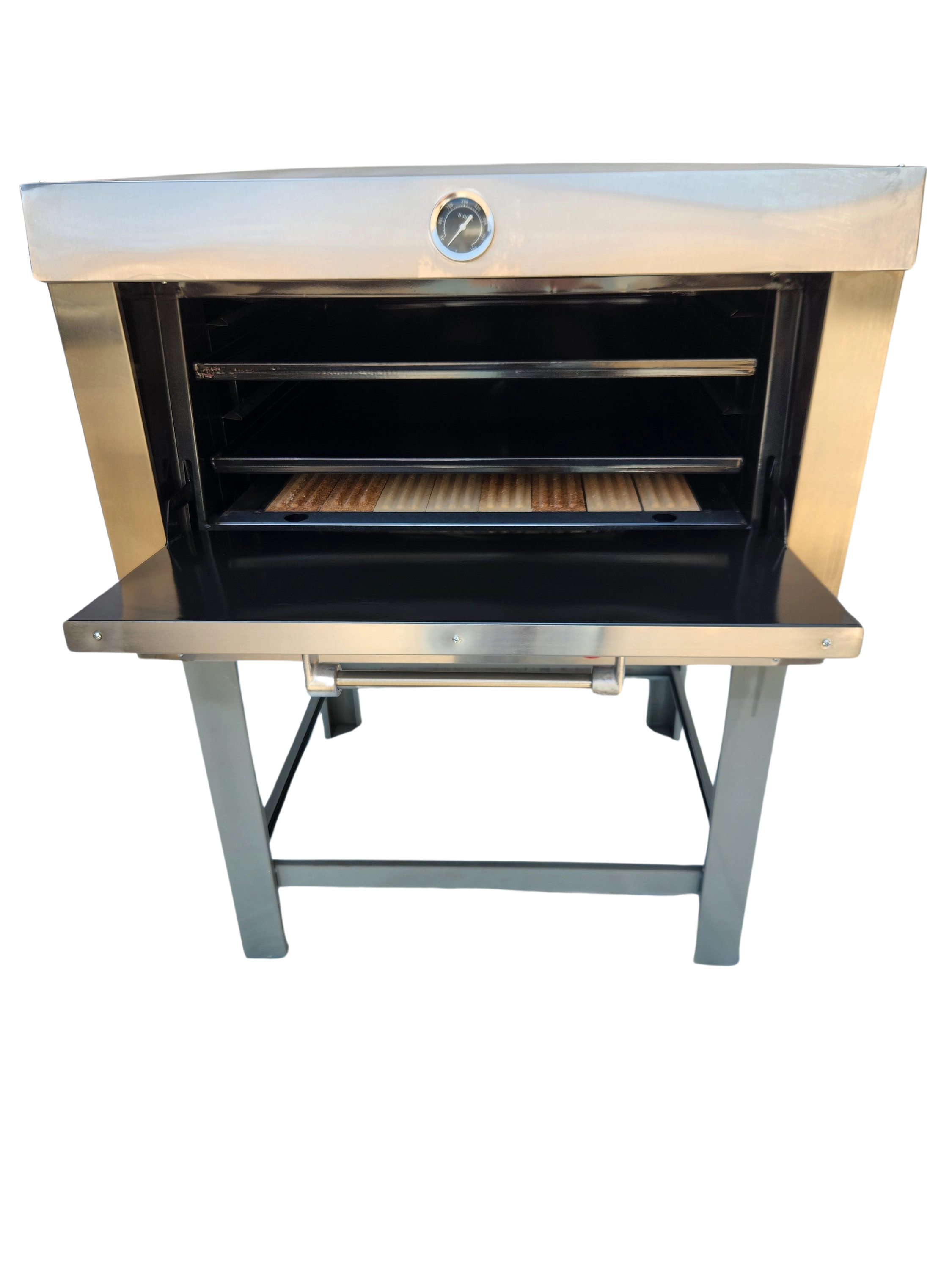 Horno industrial 1 cámara enlozada 65x65 acero inoxidable Bravoinox
