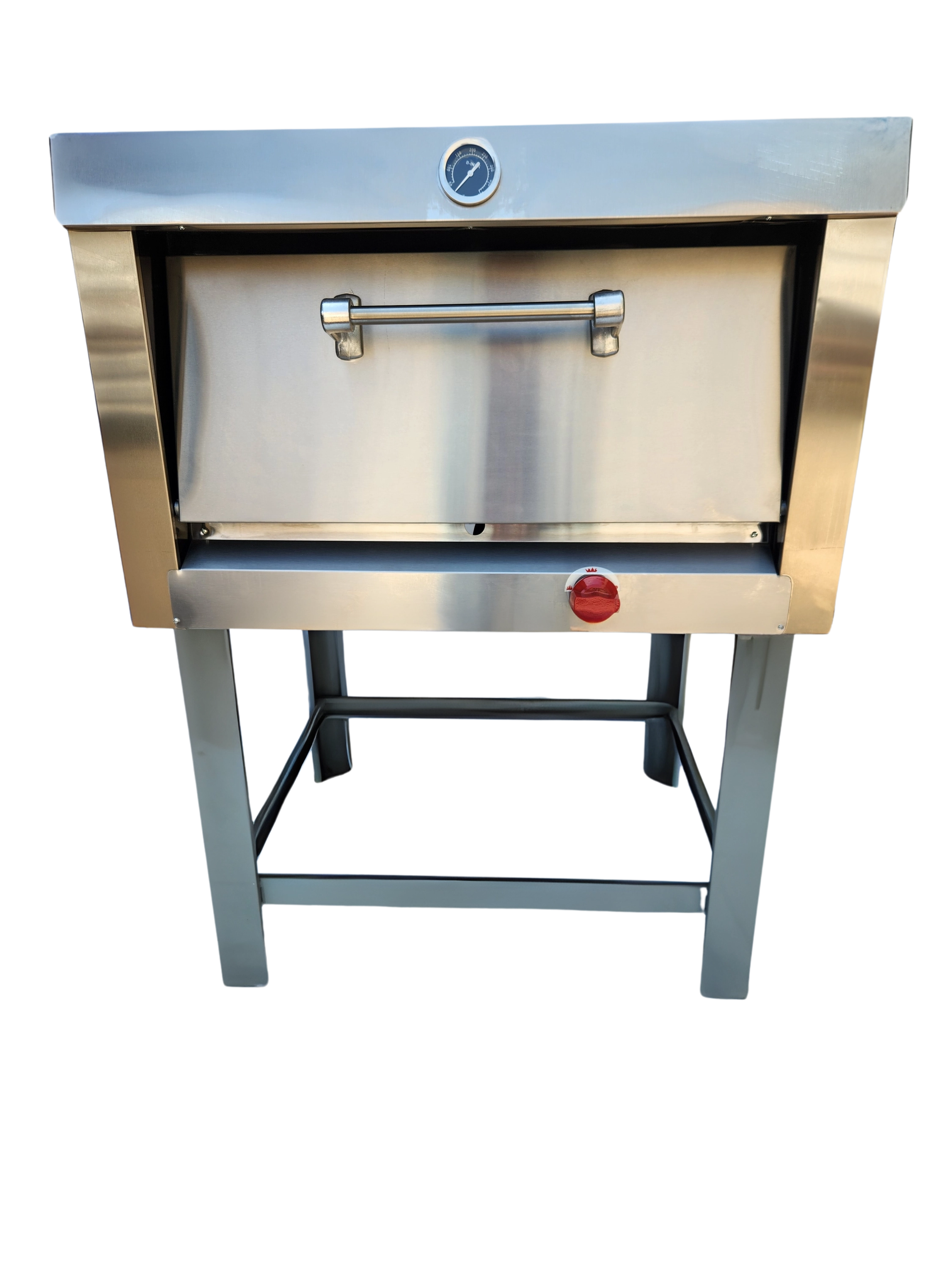 Horno industrial 1 cámara enlozada 65x65 acero inoxidable Bravoinox