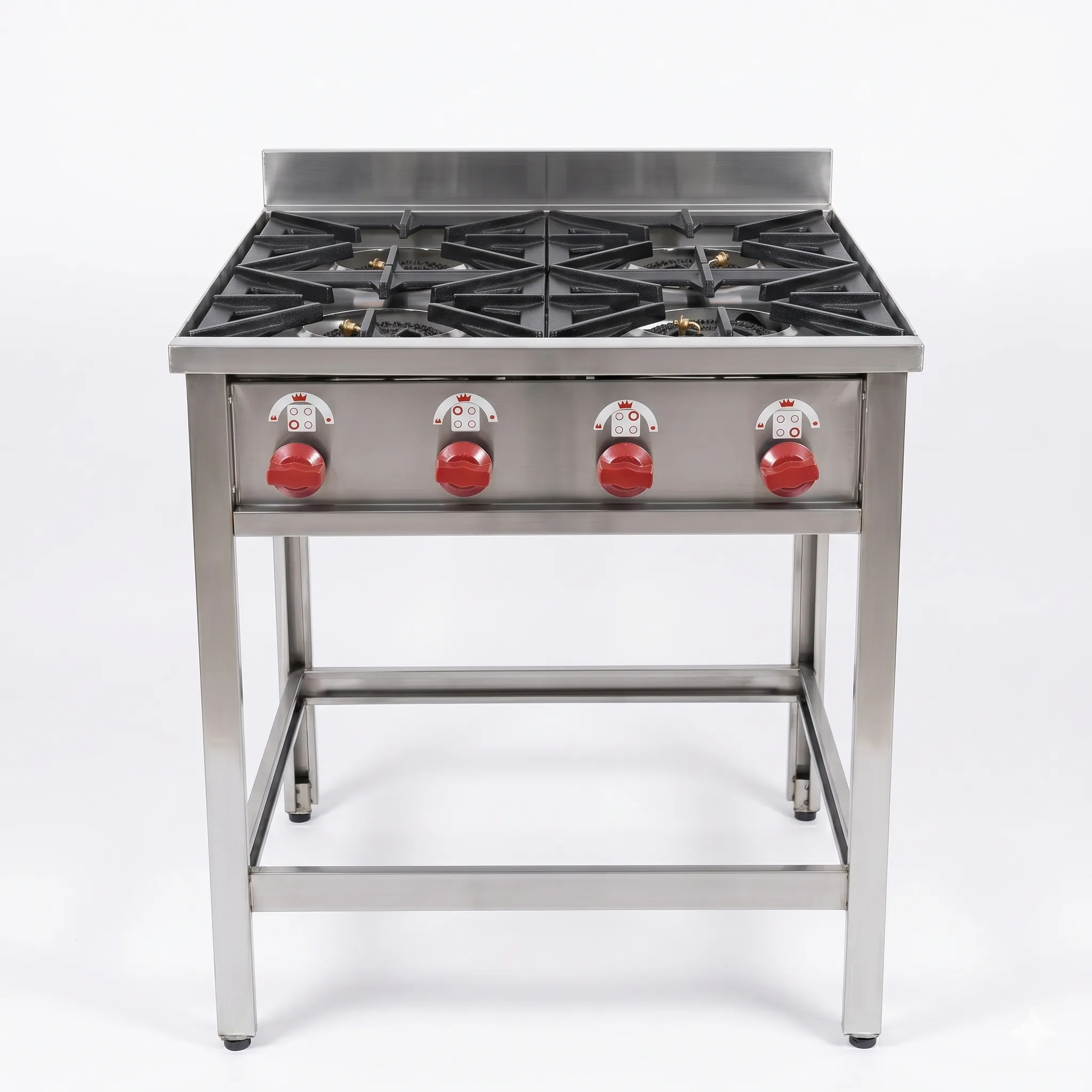 Anafe industrial 4 platos acero inoxidable Bravoinox
