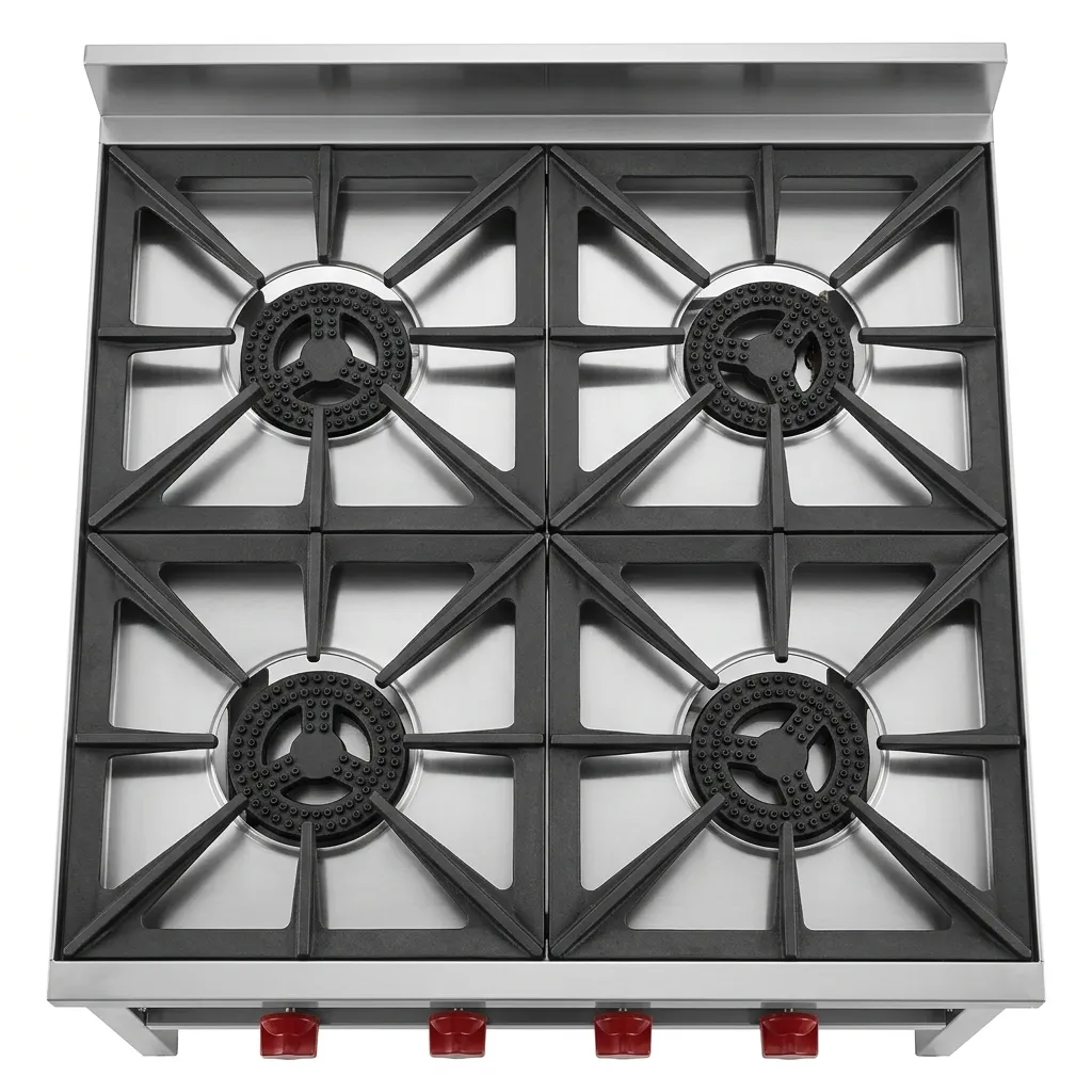 Anafe industrial 4 platos acero inoxidable Bravoinox