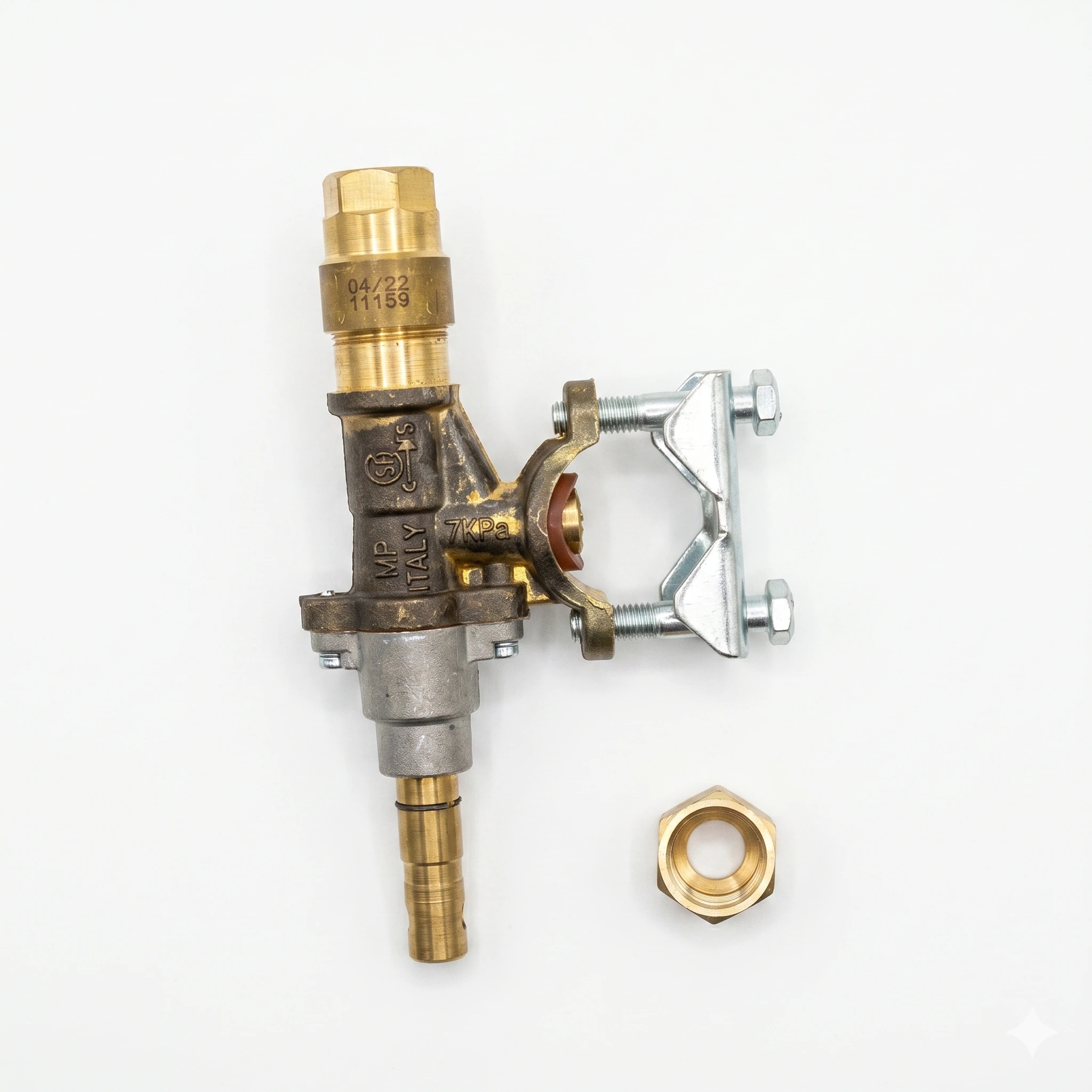 Llave italiana con montaje y seguro repuesto para gas Bravoinox